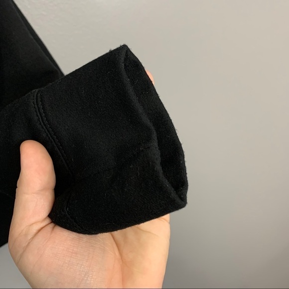 DESIGN LAB | Lord & Taylor Black Patch Open Shoulder Long Sleeve Shirt - Picture 11 of 11